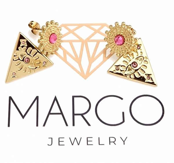 gold earrings made of stainless steel