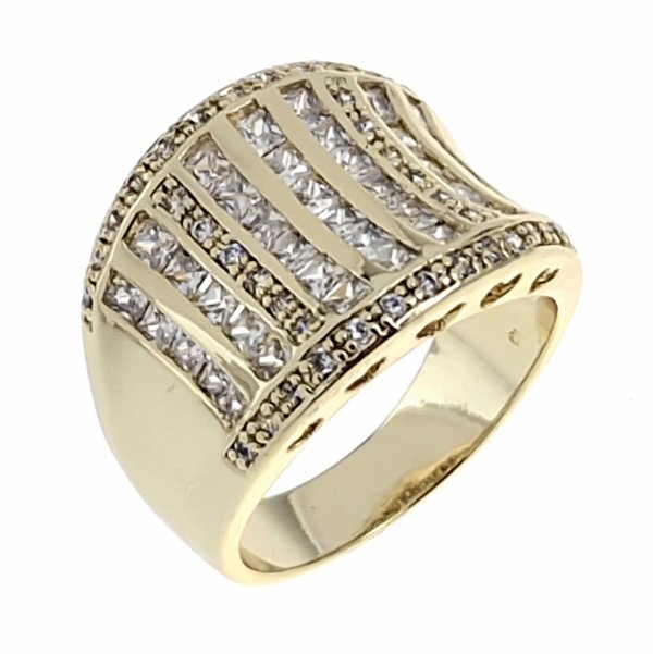 gold ring 18,60mm. gold-plated engagement xuping