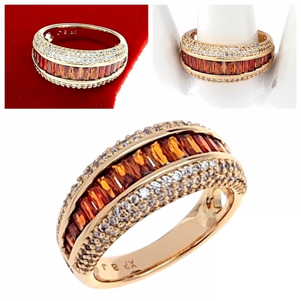 gold ring 18,60mm. gold-plated engagement xuping