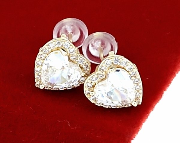 gold plated earrings with exclusive cubic zirconia