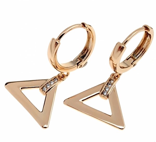 gold plated earrings with exclusive cubic zirconia