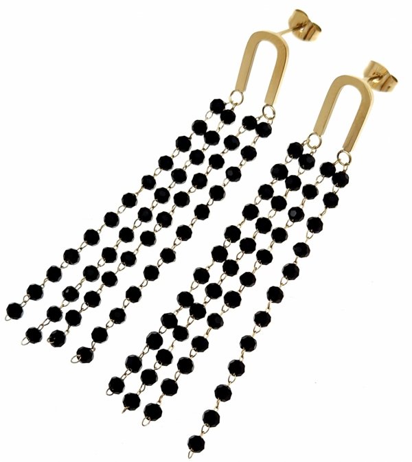 gold earrings made of stainless steel