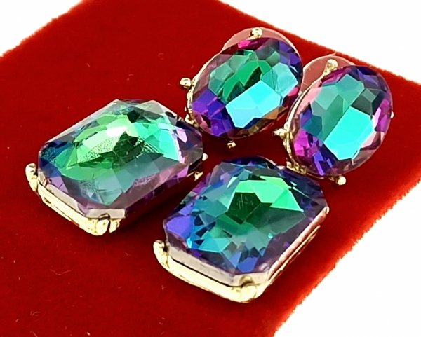 gold plated earrings with exclusive cubic zirconia
