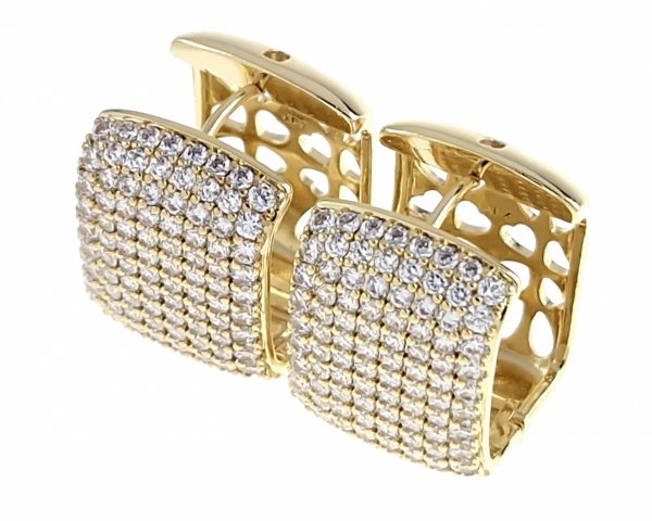 gold plated earrings with exclusive cubic zirconia