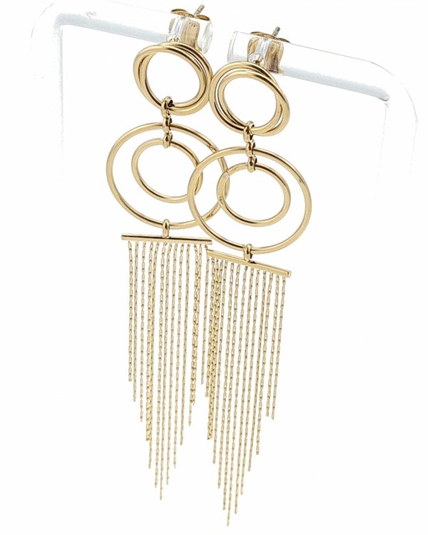 gold earrings made of stainless steel