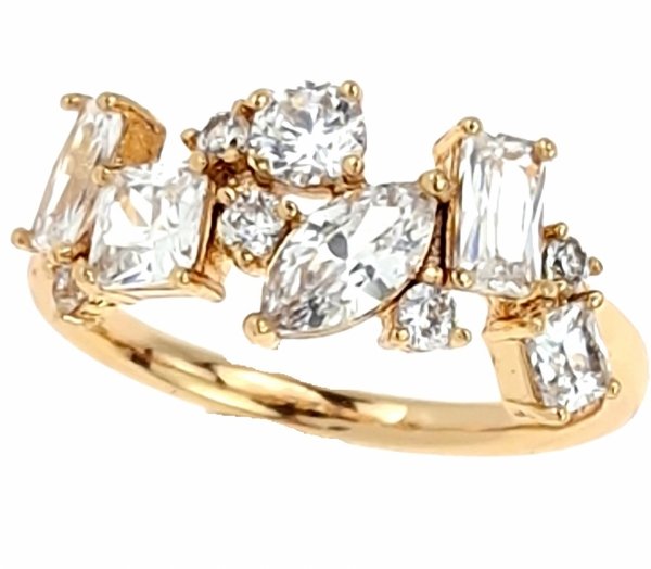 gold ring 18,60mm. gold-plated engagement xuping