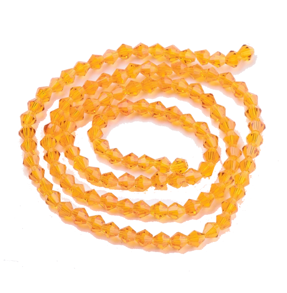 Glass beads faceted strands