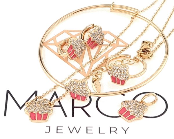 18k gold plated set pendant earrings xuping