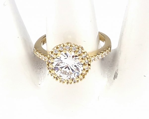gold ring 18,60mm. gold-plated engagement xuping