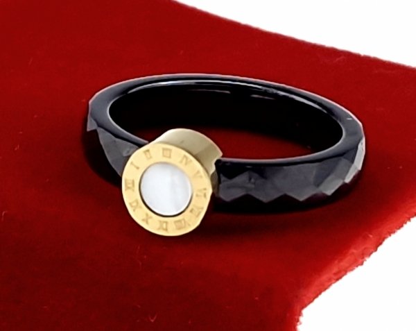 ring 19,00mm gold stainless steel