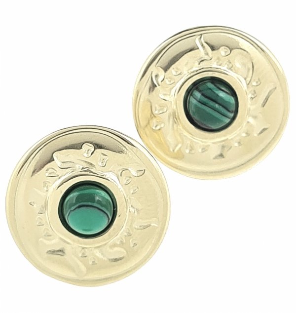 gold earrings made of stainless steel