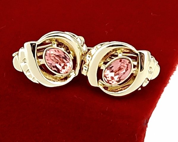 gold plated earrings with exclusive cubic zirconia