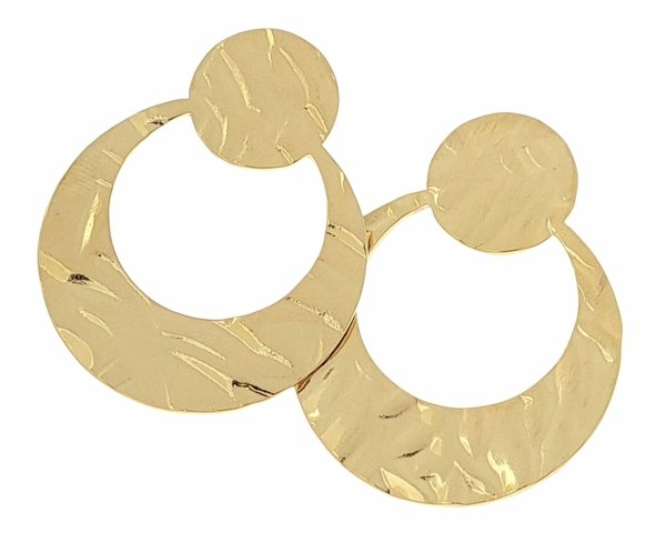 gold earrings made of stainless steel
