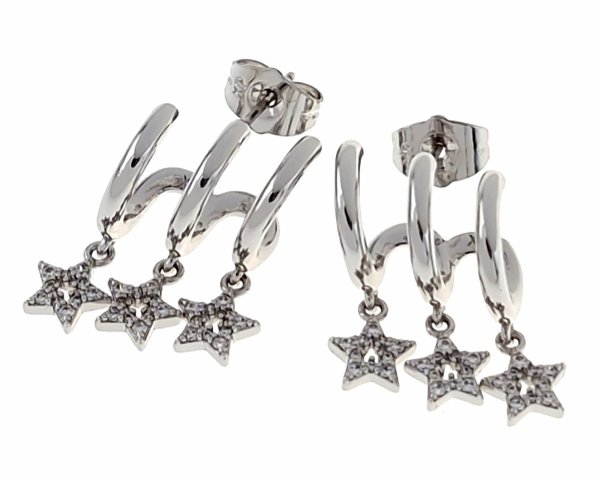 gold plated earrings with exclusive cubic zirconia