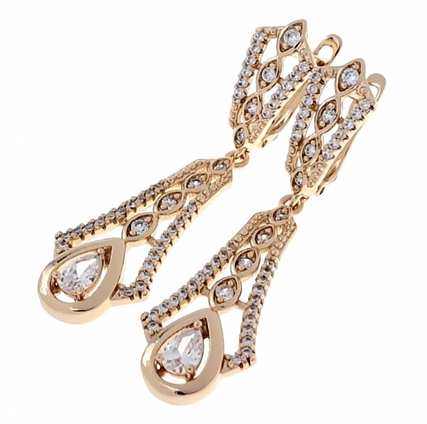 exclusive swarovski gold-plated earrings