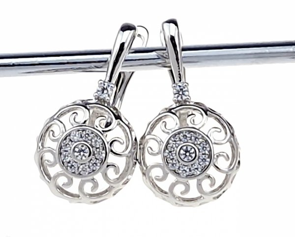 gold plated earrings with exclusive cubic zirconia