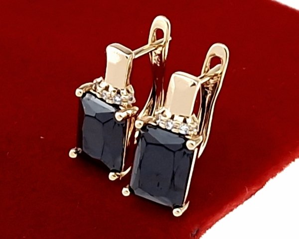 exclusive swarovski gold-plated earrings