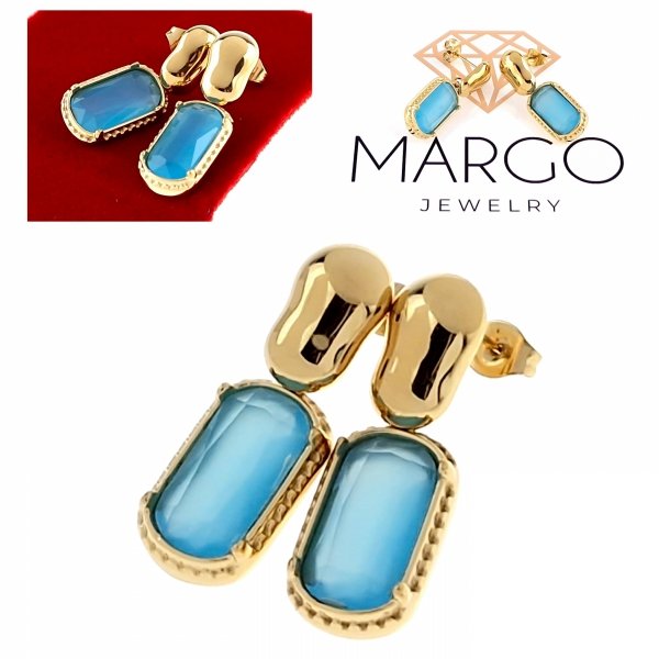 gold earrings made of stainless steel