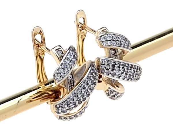 exclusive swarovski gold-plated earrings