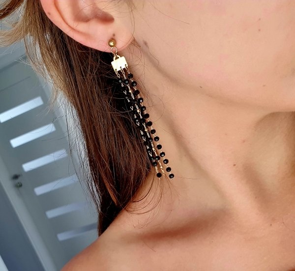 gold earrings made of stainless steel