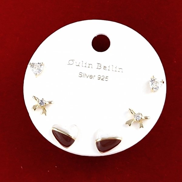 gold plated earrings with exclusive cubic zirconia