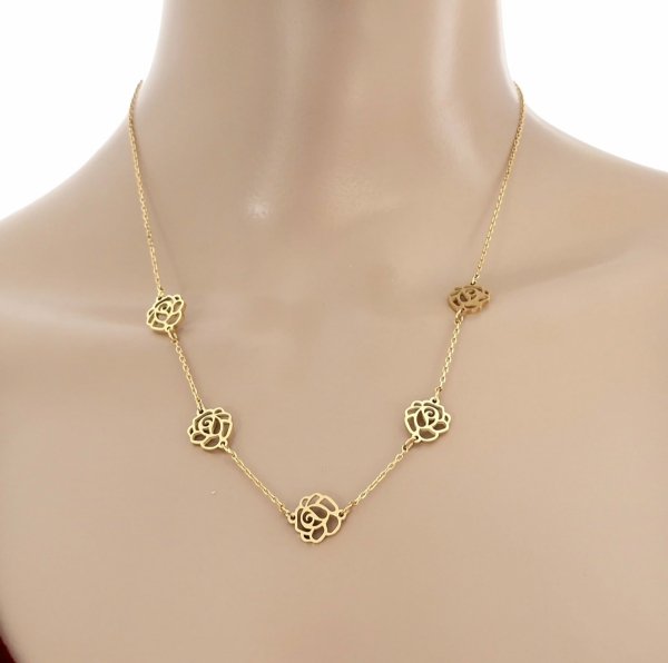 GOLD CHAIN NECKLACE celebrity STAINLESS STEEL