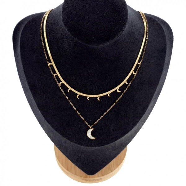 GOLD CHAIN NECKLACE celebrity STAINLESS STEEL