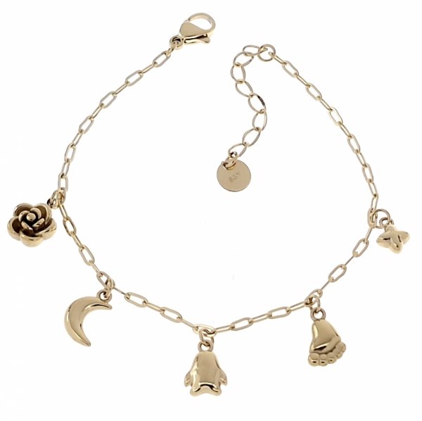 BRACELET GOLD CELEBRITY STAINLESS STEEL
