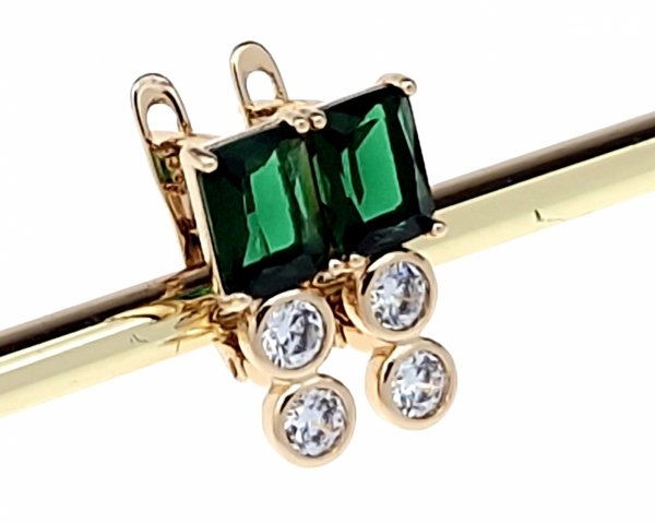 exclusive swarovski gold-plated earrings