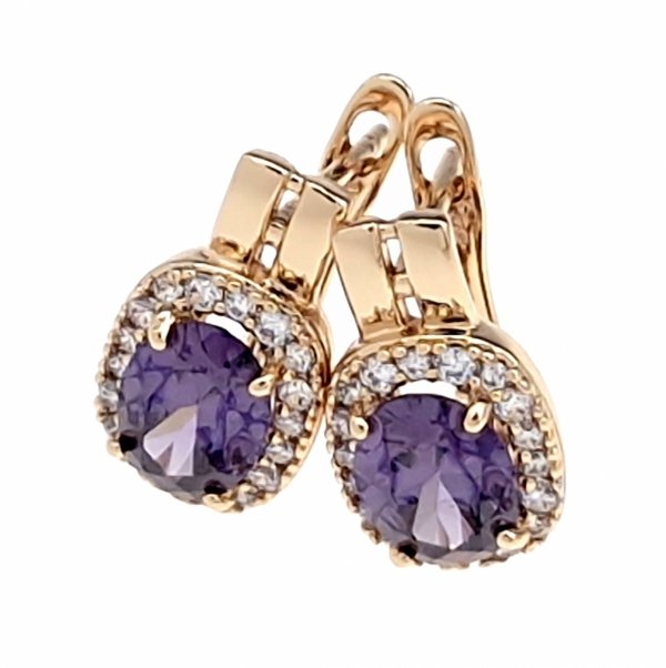 exclusive swarovski gold-plated earrings