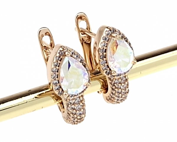 exclusive swarovski gold-plated earrings
