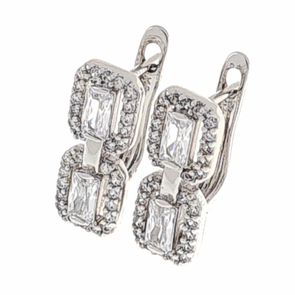 gold plated earrings with exclusive cubic zirconia