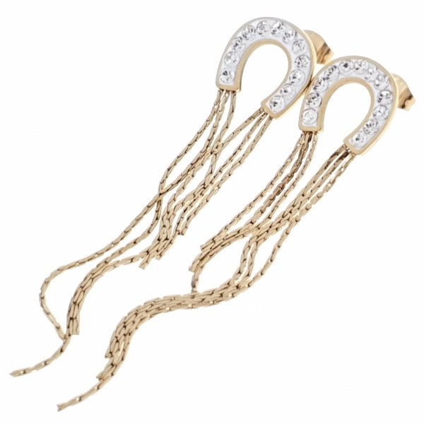 gold earrings made of stainless steel
