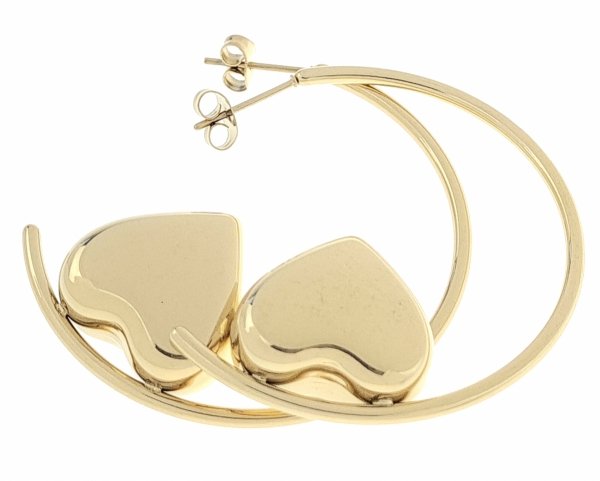 gold earrings made of stainless steel