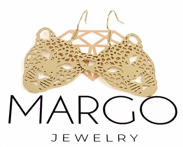 gold earrings made of stainless steel