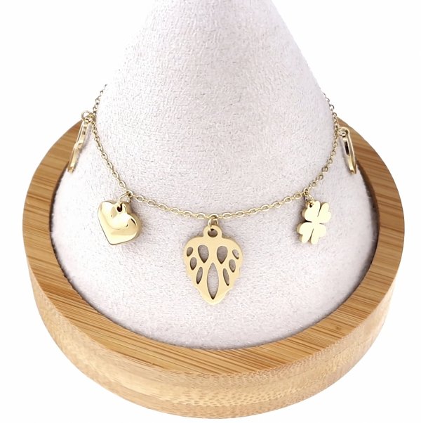 BRACELET GOLD CELEBRITY STAINLESS STEEL