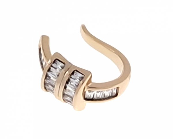 gold plated earrings with exclusive cubic zirconia