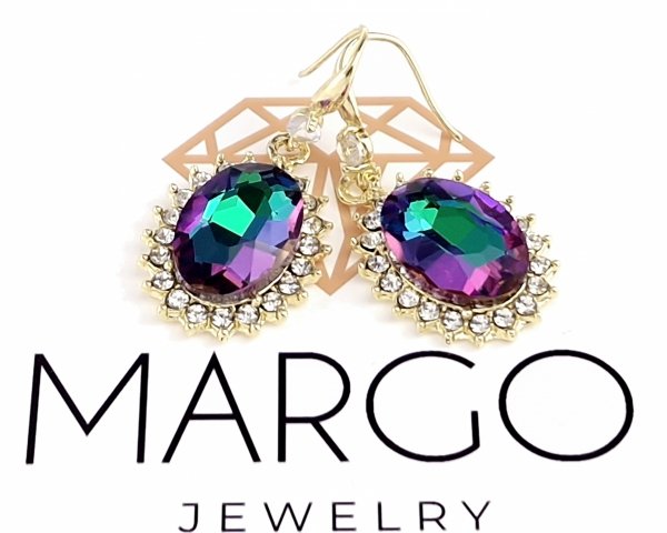 gold plated earrings with exclusive cubic zirconia