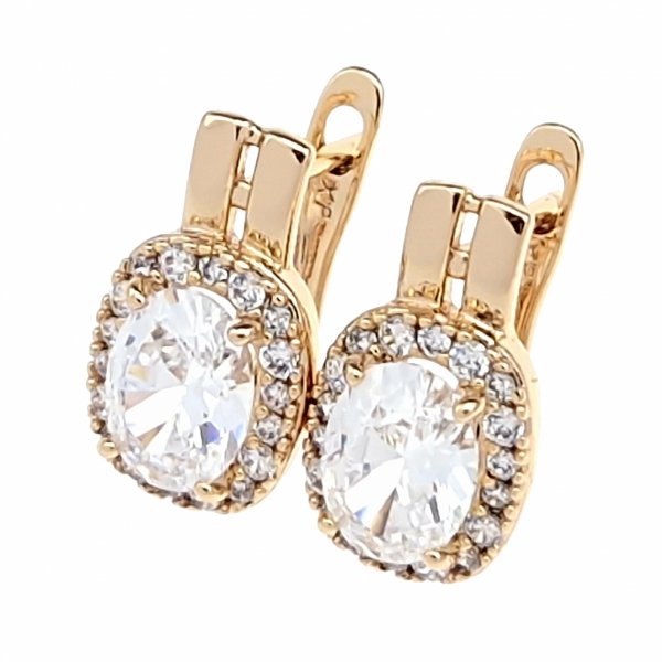 exclusive swarovski gold-plated earrings