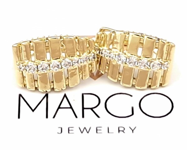 gold plated earrings with exclusive cubic zirconia