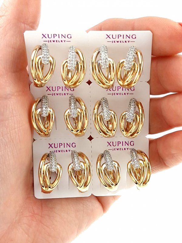 exclusive swarovski gold-plated earrings