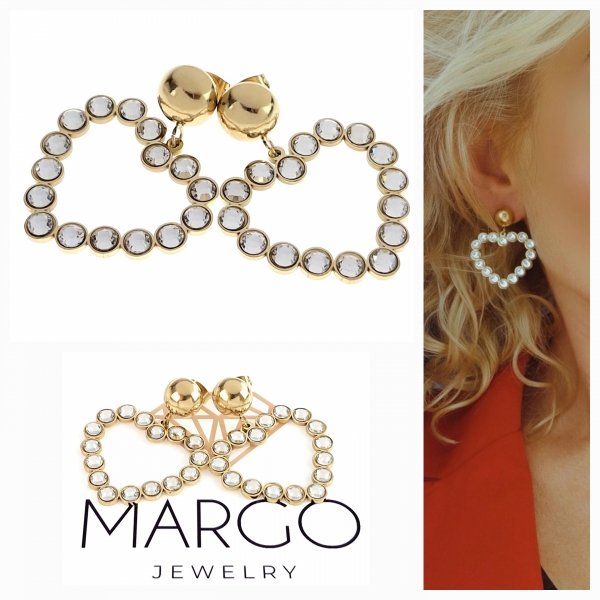 gold earrings made of stainless steel