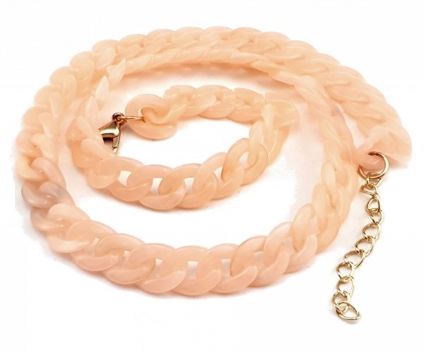 Gold chain acrylic necklace
