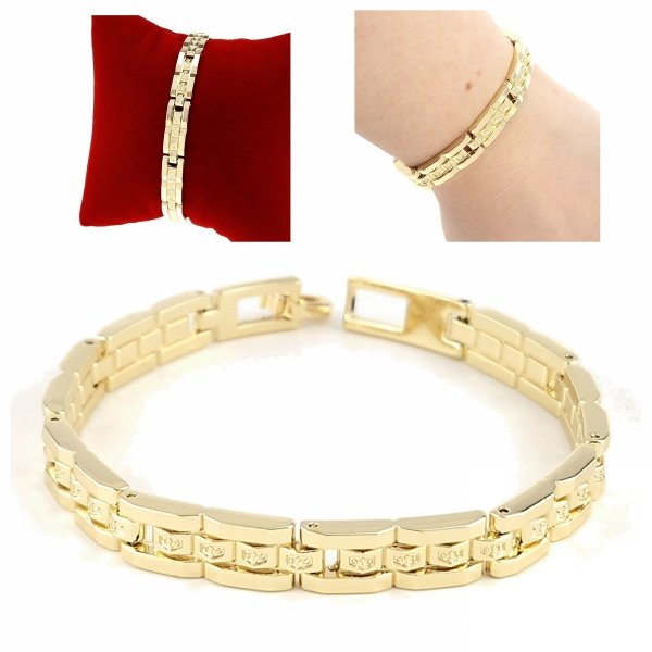gold bracelet for a gold-plated leg