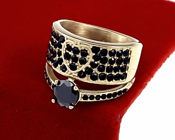 ring 19,00mm gold stainless steel