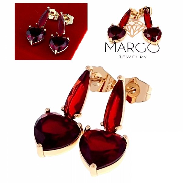 gold plated earrings with exclusive cubic zirconia