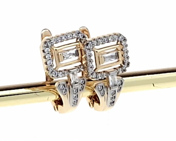 exclusive swarovski gold-plated earrings