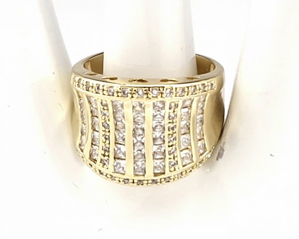 gold ring 18,60mm. gold-plated engagement xuping