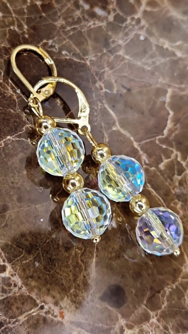 gold earrings made of stainless steel