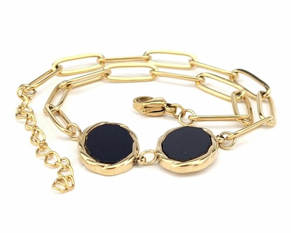 BRACELET GOLD CELEBRITY STAINLESS STEEL